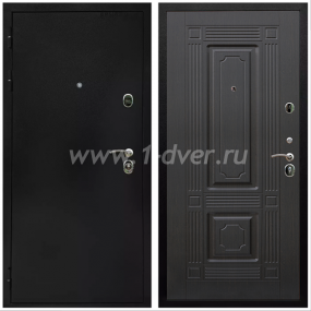 Входная дверь Армада Престиж Черная шагрень ФЛ-2 Венге 6 мм - черные металлические двери  с установкой