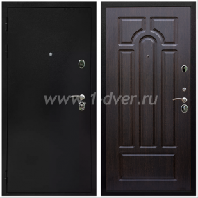 Входная дверь Армада Престиж Черная шагрень ФЛ-58 Венге 6 мм - черные металлические двери  с установкой