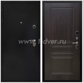Входная дверь Армада Престиж Черная шагрень ФЛ-243 Эковенге 6 мм - черные металлические двери  с установкой
