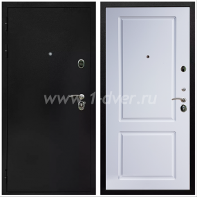 Входная дверь Армада Престиж Черная шагрень ФЛ-117 Белый матовый 16 мм - черные металлические двери  с установкой