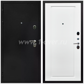 Входная дверь Армада Престиж Черная шагрень ФЛ-119 Белый матовый 16 мм - черные металлические двери  с установкой