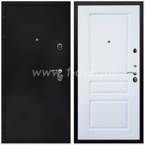 Входная дверь Армада Престиж Черная шагрень ФЛ-243 Белый матовый 16 мм - черные металлические двери  с установкой