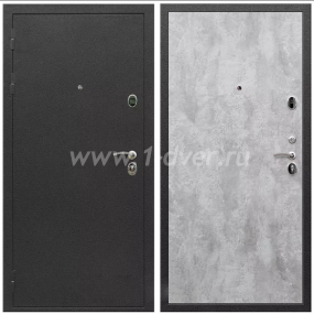 Входная дверь Армада Престиж Черный шелк ПЭ Цемент светлый 6 мм - черные металлические двери  с установкой