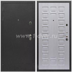 Входная дверь Армада Престиж Черный шелк ФЛ-183 Беленый дуб 16 мм - черные металлические двери  с установкой