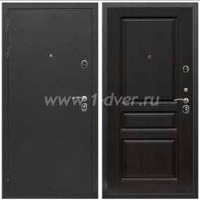 Входная дверь Армада Престиж Черный шелк ФЛ-243 Венге 16 мм - черные металлические двери  с установкой