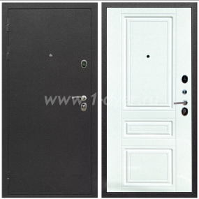 Входная дверь Армада Престиж Черный шелк ФЛ-243 Ясень белый 16 мм - черные металлические двери  с установкой