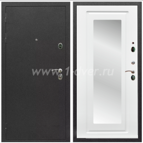 Входная дверь Армада Престиж Черный шелк ФЛЗ-120 Ясень белый 16 мм - металлические двери с зеркалом с установкой