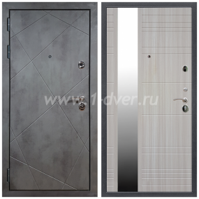 Входная дверь Армада Лофт ФЛЗ-Сити Сандал белый 16 мм - металлические двери с зеркалом с установкой