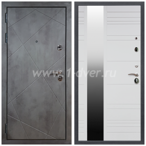 Входная дверь Армада Лофт ФЛЗ-Сити Белый матовый 16 мм - глухие металлические двери (входные) с установкой