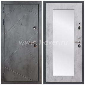 Входная дверь Армада Лофт ФЛЗ-Пастораль Бетон светлый 16 мм - металлические двери с зеркалом с установкой