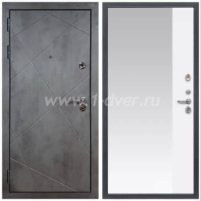 Входная дверь Армада Лофт ФЛЗ-Панорама-1 Белый матовый 16 мм - глухие металлические двери (входные) с установкой