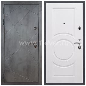 Входная дверь Армада Лофт МС-100 Белый матовый 16 мм - наружные металлические утепленные двери с установкой