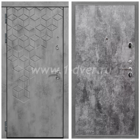 Входная дверь Армада Квадро ПЭ Цемент темный 6 мм - входные двери в Чехове с установкой
