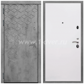 Входная дверь Армада Квадро Гладкая белый матовый 10 мм - одностворчатые металлические двери с установкой