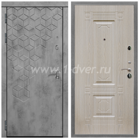 Входная дверь Армада Квадро ФЛ-2 Беленый дуб 16 мм - входные двери в Одинцово с установкой
