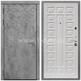 Входная дверь Армада Квадро ФЛ-183 Сандал белый 16 мм - теплые входные двери с установкой