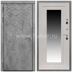 Входная дверь Армада Квадро ФЛЗ-120 Беленый дуб 16 мм - глухие металлические двери (входные) с установкой