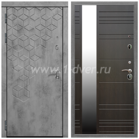 Входная дверь Армада Квадро ФЛЗ-Сити Венге 16 мм - металлические двери с зеркалом с установкой