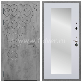 Входная дверь Армада Квадро ФЛЗ-Пастораль Ясень белый 16 мм - металлические двери с зеркалом с установкой