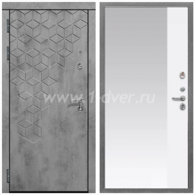 Входная дверь Армада Квадро ФЛЗ-Панорама-1 Белый матовый 16 мм - глухие металлические двери (входные) с установкой