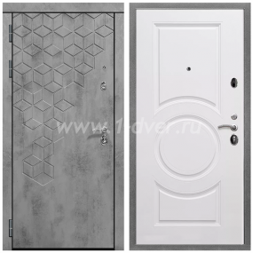 Входная дверь Армада Квадро МС-100 Белый матовый 16 мм - теплые входные двери с установкой