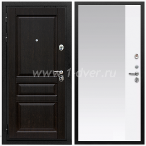 Входная дверь Армада Премиум-Н ФЛЗ-Панорама-1 Белый матовый 16 мм - входные коричневые двери с установкой