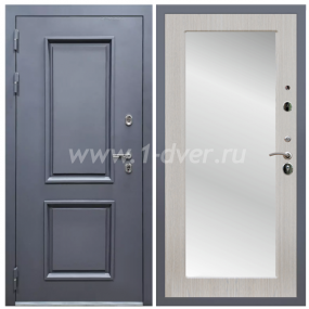 Входная дверь Армада Корса-2 ФЛЗ-Пастораль Беленый дуб 16 мм - металлические двери с зеркалом с установкой