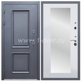 Входная дверь Армада Корса-2 ФЛЗ-Пастораль Белый матовый 16 мм - металлические двери с зеркалом с установкой