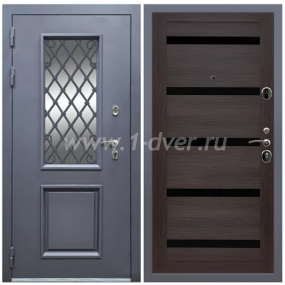 Входная дверь Армада Корса Премиум СБ-14 Черное стекло Эковенге 16 мм - входные двери с шумоизоляцией с установкой