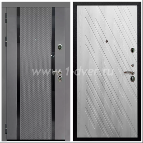 Входная дверь Армада Престиж Черная шагрень Графит абсолют софт ФЛС-500 ФЛ-86 Ясень ривьера айс 16 мм - входные двери 80 см с установкой