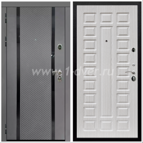 Входная дверь Армада Престиж Черная шагрень Графит абсолют софт ФЛС-500 ФЛ-183 Сандал белый 16 мм - входные двери в квартиру с установкой