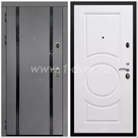 Входная дверь Армада Престиж Черная шагрень Графит абсолют софт ФЛС-500 МС-100 Белый матовый 16 мм - входные двери премиум класса с установкой