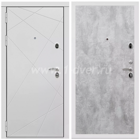 Входная дверь Армада Тесла ПЭ Цемент светлый 6 мм - белые входные двери с установкой