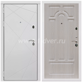 Входная дверь Армада Тесла ФЛ-58 Беленый дуб 16 мм - входные двери в Серпухове с установкой