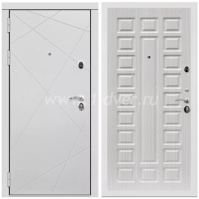 Входная дверь Армада Тесла ФЛ-183 Сандал белый 16 мм - светлые входные двери  с установкой
