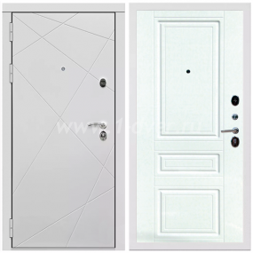Входная дверь Армада Тесла ФЛ-243 Ясень белый 16 мм - светлые входные двери  с установкой