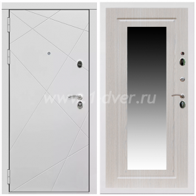 Входная дверь Армада Тесла ФЛЗ-120 Беленый дуб 16 мм - входные двери фрезерованная панель с установкой