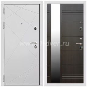 Входная дверь Армада Тесла ФЛЗ-Сити Венге 16 мм - металлические двери с зеркалом с установкой