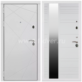 Входная дверь Армада Тесла ФЛЗ-Сити Белый матовый 16 мм - одностворчатые металлические двери с установкой