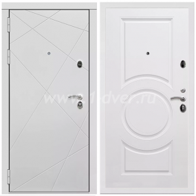 Входная дверь Армада Тесла МС-100 Белый матовый 16 мм - теплые входные двери с установкой