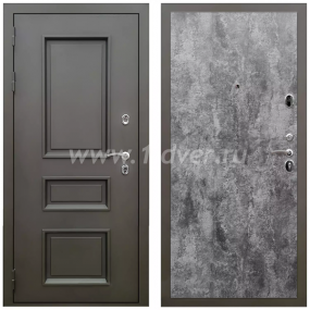 Входная дверь Армада Термо Корса (Фаренгейт) ПЭ Цемент темный 6 мм - широкие входные двери с установкой