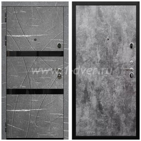 Входная дверь Армада Престиж Черная шагрень Торос графит ФЛС-25 ПЭ Цемент темный 6 мм - входные двери в Клине с установкой