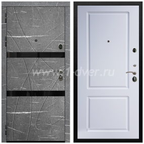 Входная дверь Армада Престиж Черная шагрень Торос графит ФЛС-25 ФЛ-117 Белый матовый 16 мм - входные двери в Серпухове с установкой