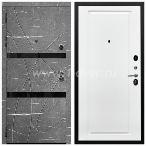 Входная дверь Армада Престиж Черная шагрень Торос графит ФЛС-25 ФЛ-119 Белый матовый 16 мм - входные двери в квартиру с установкой