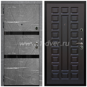 Входная дверь Армада Престиж Черная шагрень Торос графит ФЛС-25 ФЛ-183 Венге 16 мм - входные двери в квартиру с установкой