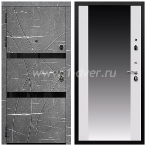 Входная дверь Армада Престиж Черная шагрень Торос графит ФЛС-25 СБ-16 Белый матовый 16 мм - входные двери в Чехове с установкой