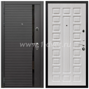 Входная дверь Армада Престиж Черная шагрень ФЛС-550 ФЛ-183 Сандал белый 16 мм - входные двери в квартиру с установкой