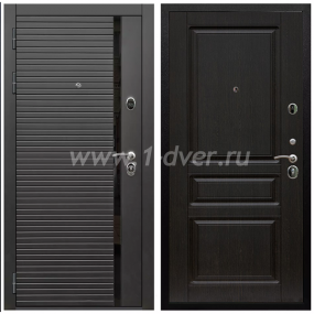 Входная дверь Армада Престиж Черная шагрень ФЛС-550 ФЛ-243 Венге 16 мм - темные входные двери с установкой