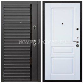 Входная дверь Армада Престиж Черная шагрень ФЛС-550 ФЛ-243 Белый матовый 16 мм - входные двери 2000 мм с установкой