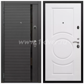 Входная дверь Армада Престиж Черная шагрень ФЛС-550 МС-100 Белый матовый 16 мм - входные двери в Люберцах с установкой